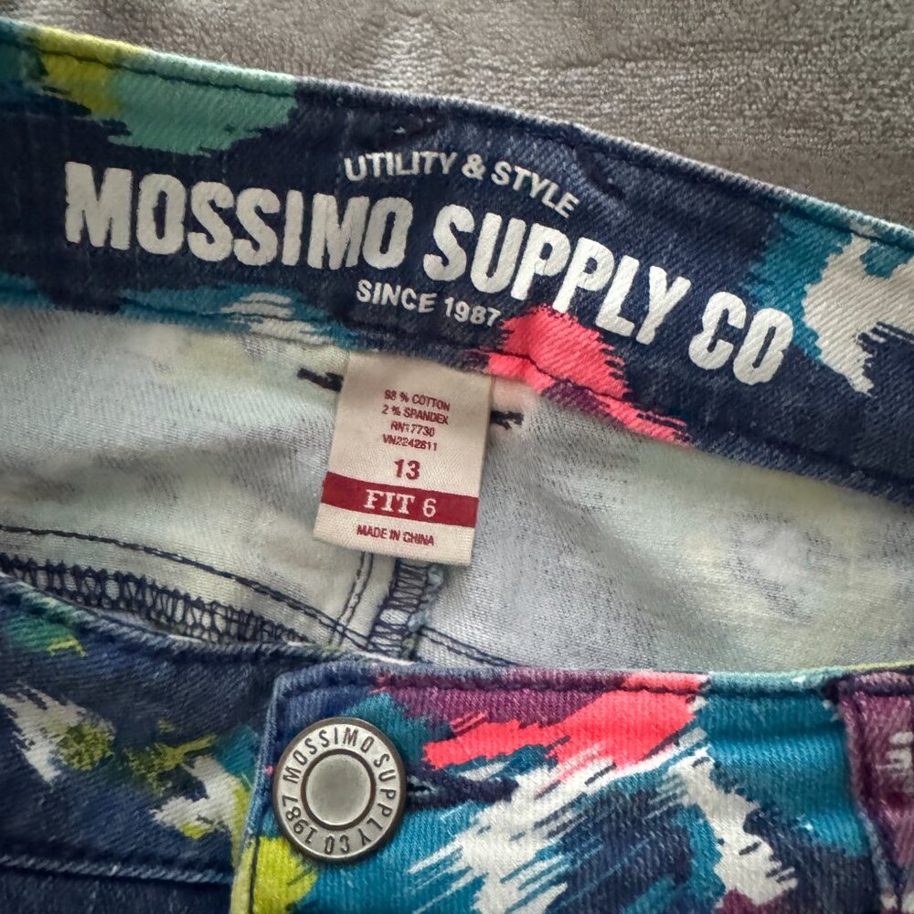 EUC Mossimo Supply Co Womens Utility Style Shorts Sz 13 Fit 6 Colorful Y2k - Picture 3 of 4